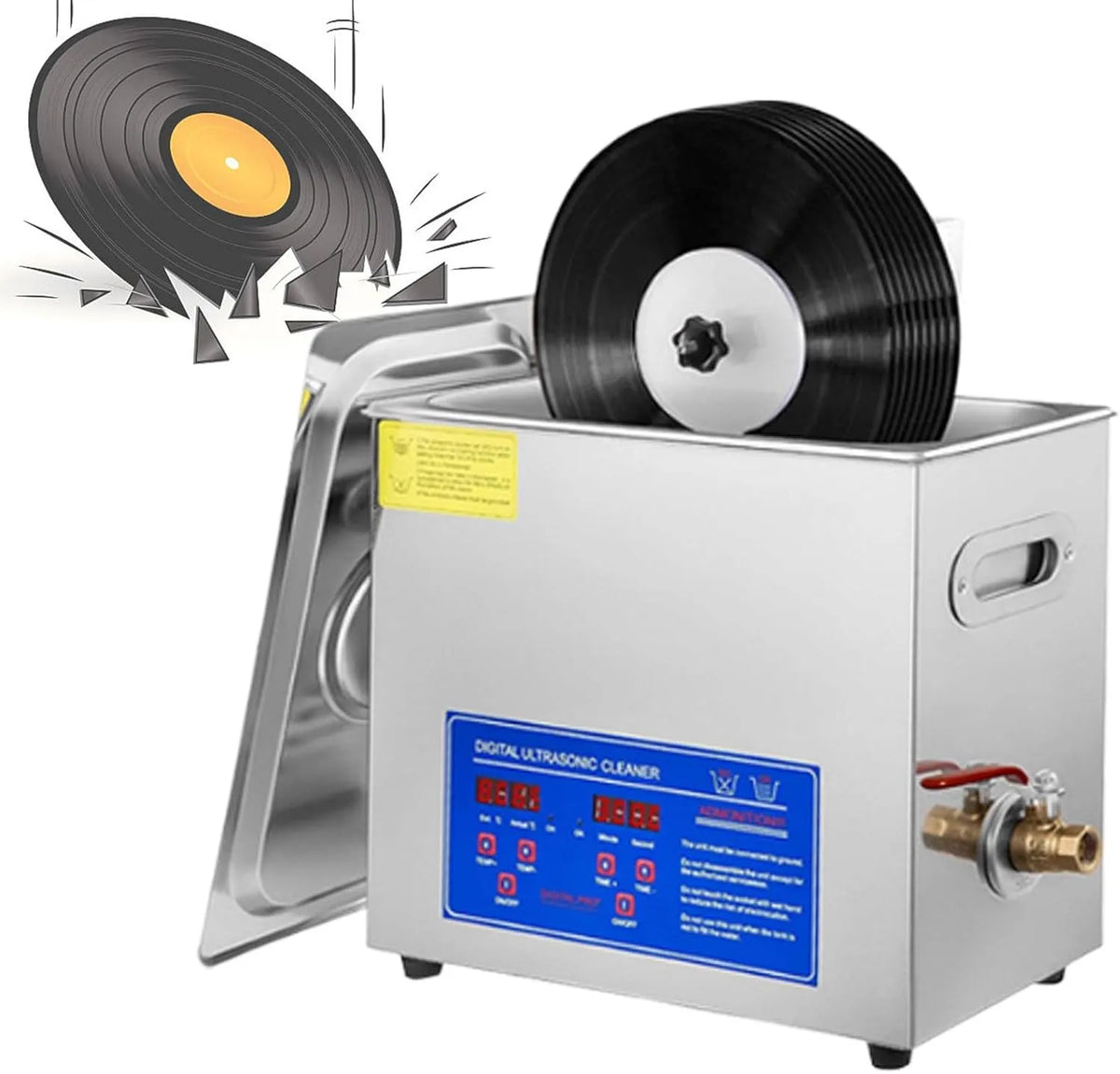Machine, timer, Ultrasoon platenreiniger Vinylplatenreinigingsmachine Reiniger