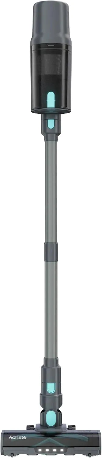 Stofzuiger en HEPA-filter, Achaté Accustofzuiger, V2, 230 W, zakloze stofzuiger met HEPA-filter, draadloos, sterk zuigvermogen, led-display, licht