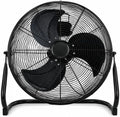 Ventilator met 45 cm, 120 W, 3 snelheden, gerichte luchtcirculatie, voor bouwplaats en werkplaats en zwart