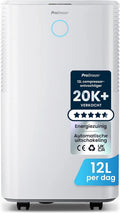 Luchtontvochtiger, Pro Breeze 12 L/Dag Luchtontvochtiger, 24-Uurs Timer, 2L Watertank en Doorlopende Afvoer, Automatische Vochtigheidssensor, Was