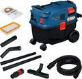 Bosch PRO alleszuiger met snoer GAS12-25LS kunststof verlengbuizen, Bosch PRO GAS12-25LS, platte plooifilter, gebogen zuigmond, vloerzuigmond