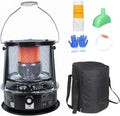 Elektrische kachel met 33 x 33 x 38 cm, 19-21 uur en zwart, Kerosine Convectieverwarmer Camping Draagbare Ruimteverwarmer