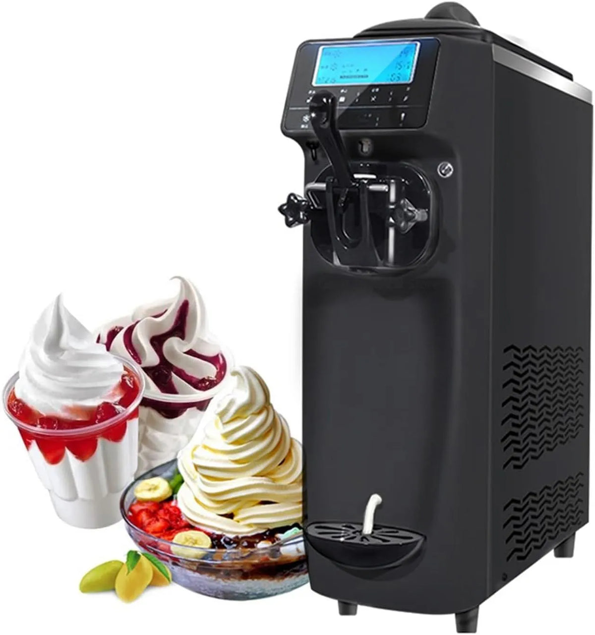 Machine met desktop fruitijsmachine voor zomerse snacks, commerciële kwaliteit ijsmachine, eenvoudig ijs maken
