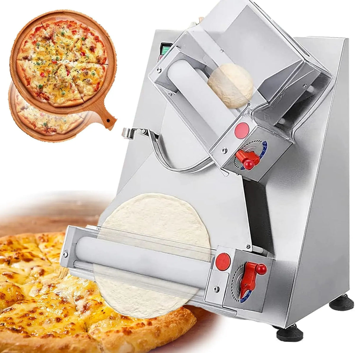 Automatische Pers Machine, 370 W, 30cm, Pizza Roller Sheeter