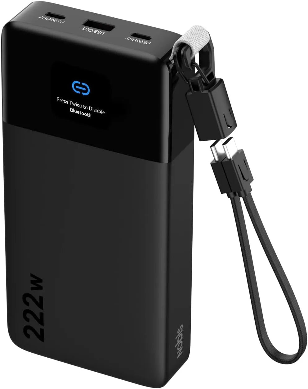 Laptop, 25000mAh, 222 W laptop oplader met USB-C-kabelkoord, digitaal display