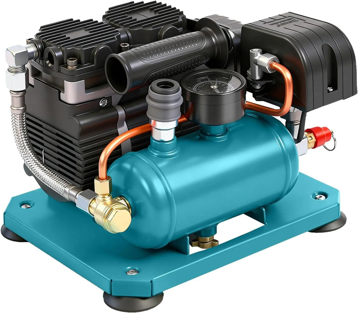 Makita Accucompressor voor Makita 18 V accu met 18 V, 8 bar, 1,5 l en geluidsarme werking