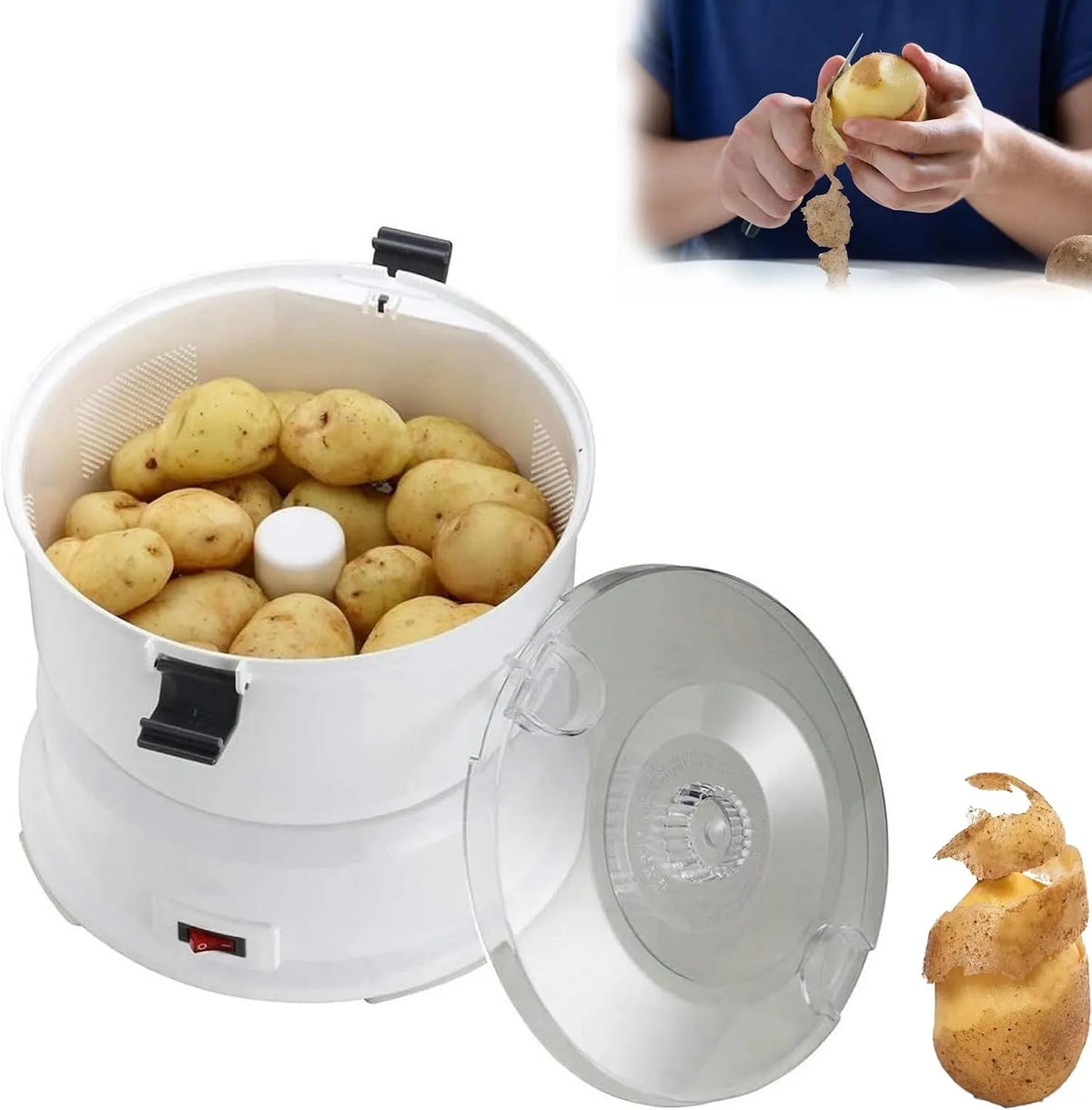 Machine met 1 kg, 27 x 25,5 x 5cm, 28,3 x 28,3 x 27,5cm, 220V, 24 uur, RVS en wit