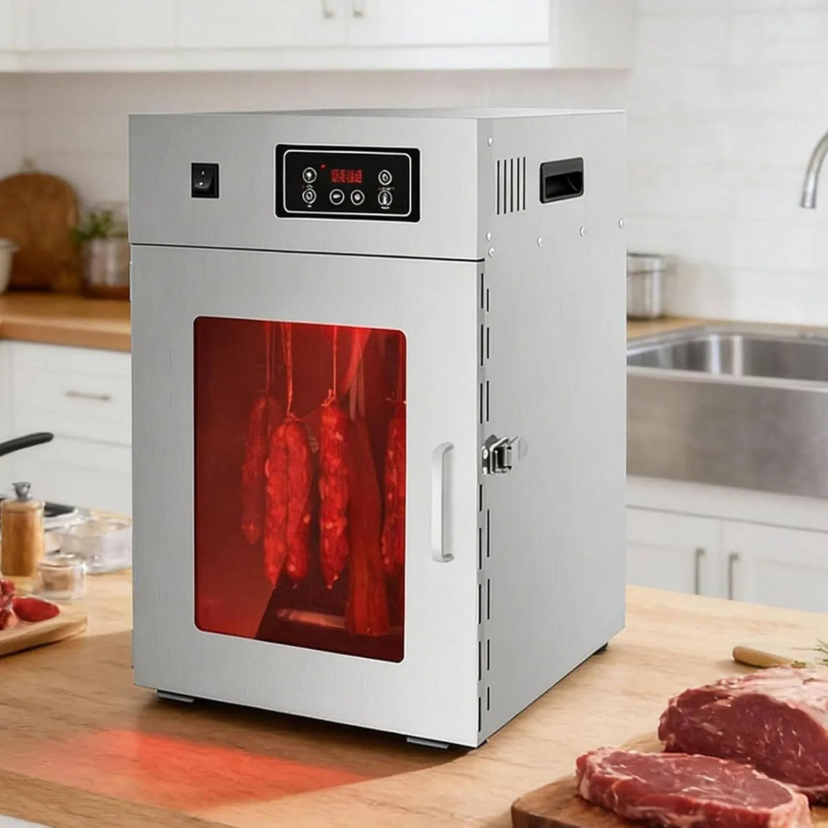 Droger kg/15 met 30-90°C, regelbare thermostaat en RVS, temperatuurregeling van 30-90°C