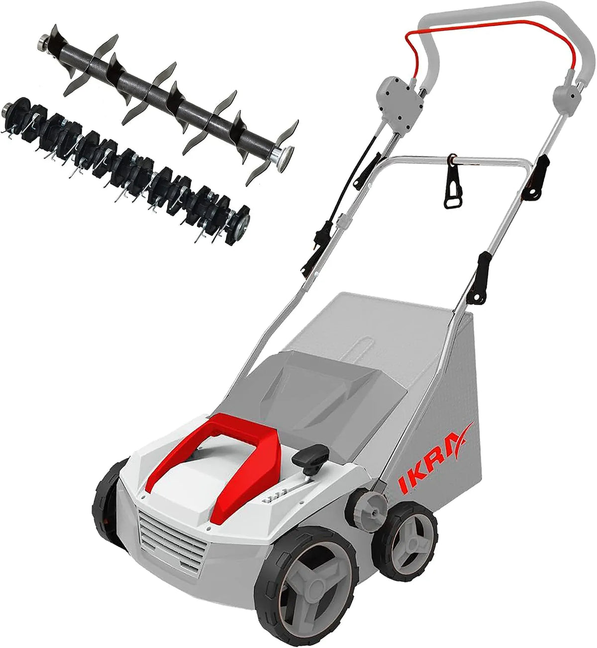 Verticuteermachine, 1800 W, 38 cm, IKRA elektrische verticuteermachine gazonbeluchter IEVL 1838