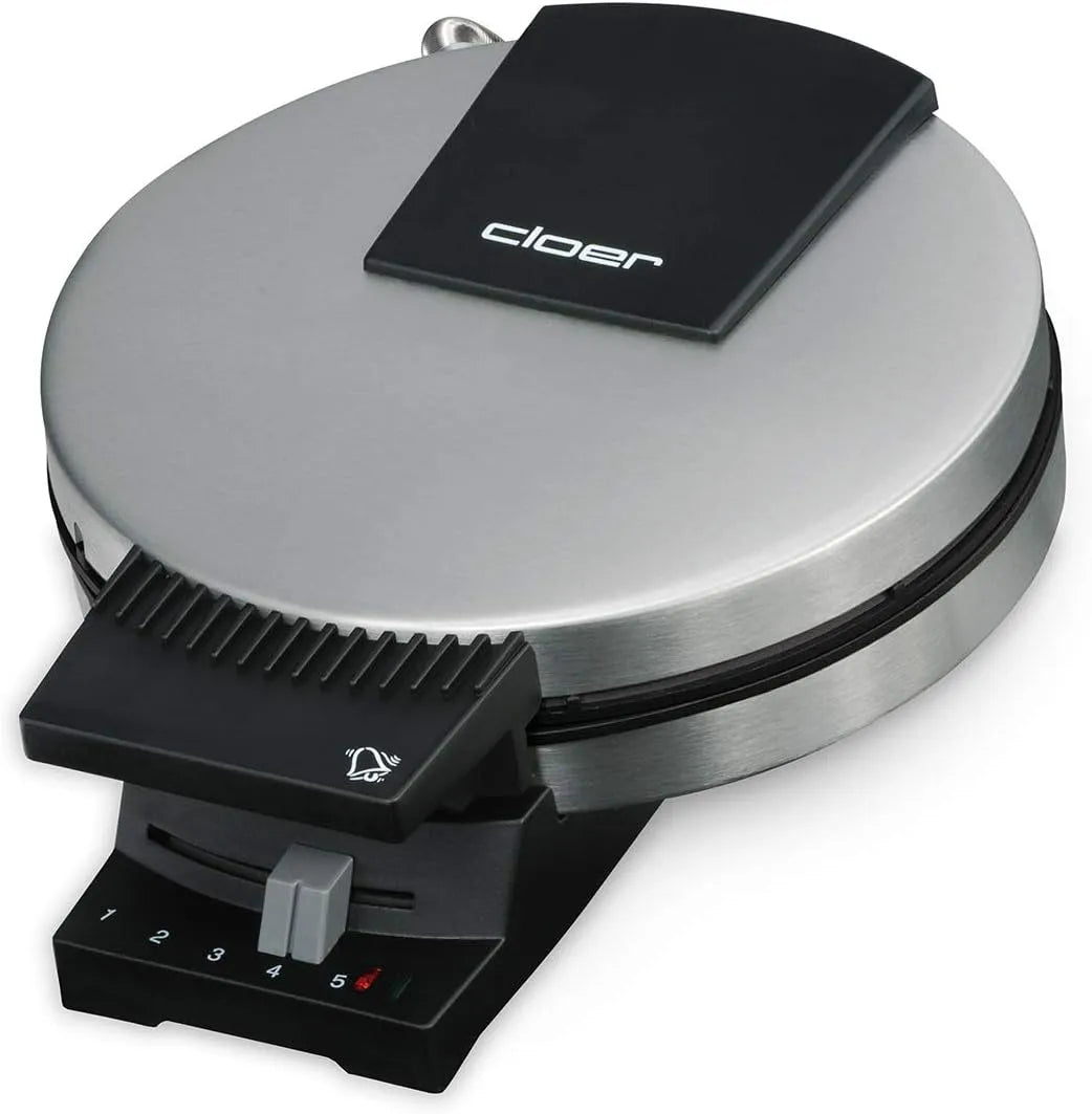 Cloer 289ESR Oublie-/ Kniepertjes ijzer voor flinterdunne met 800 W, 15 cm en RVS