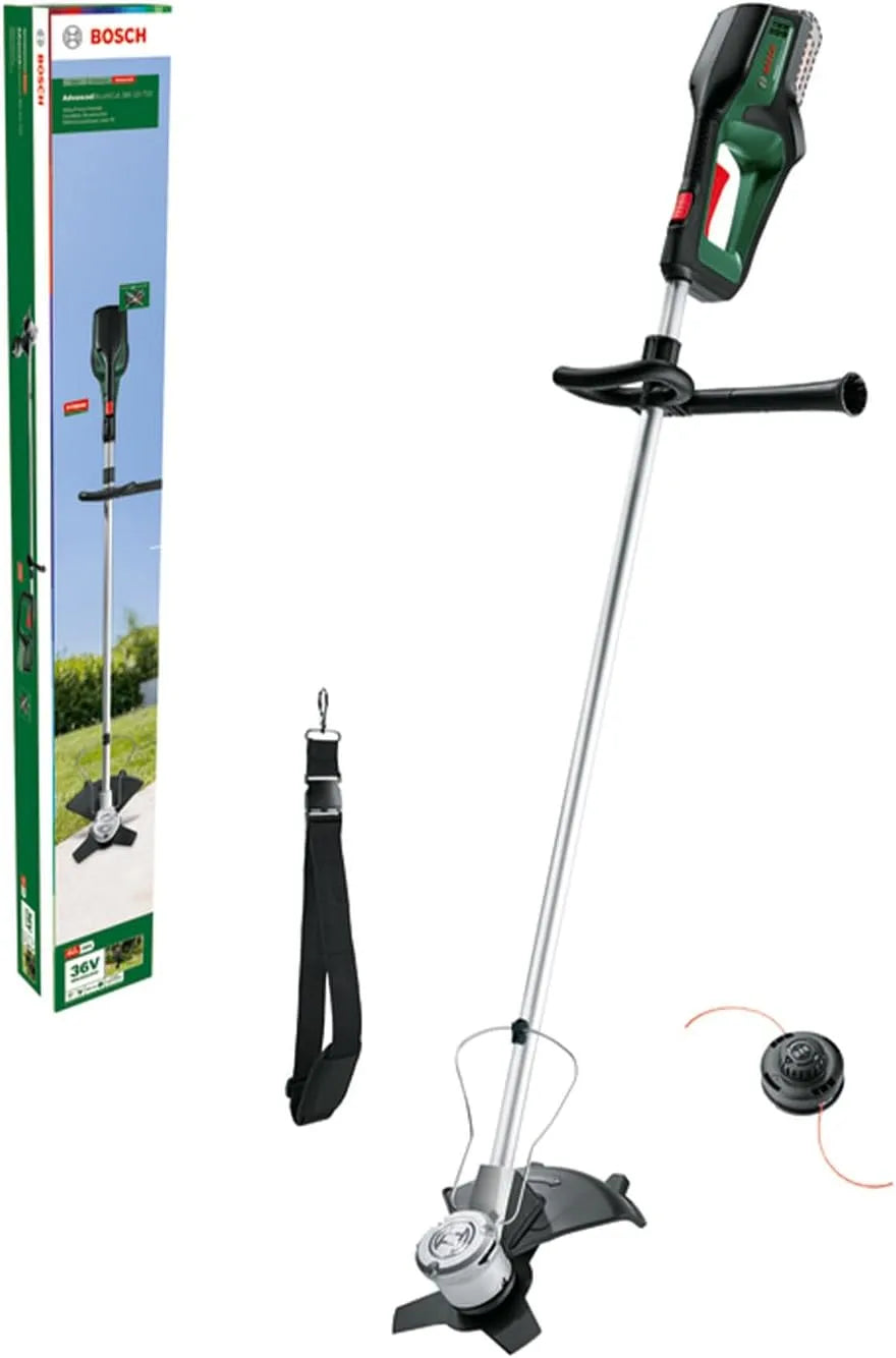 Ah en lader, 36 volt-systeem, snijdiameter: 33 cm draad, 23 cm mes, 1x accu 2.0 Ah en lader