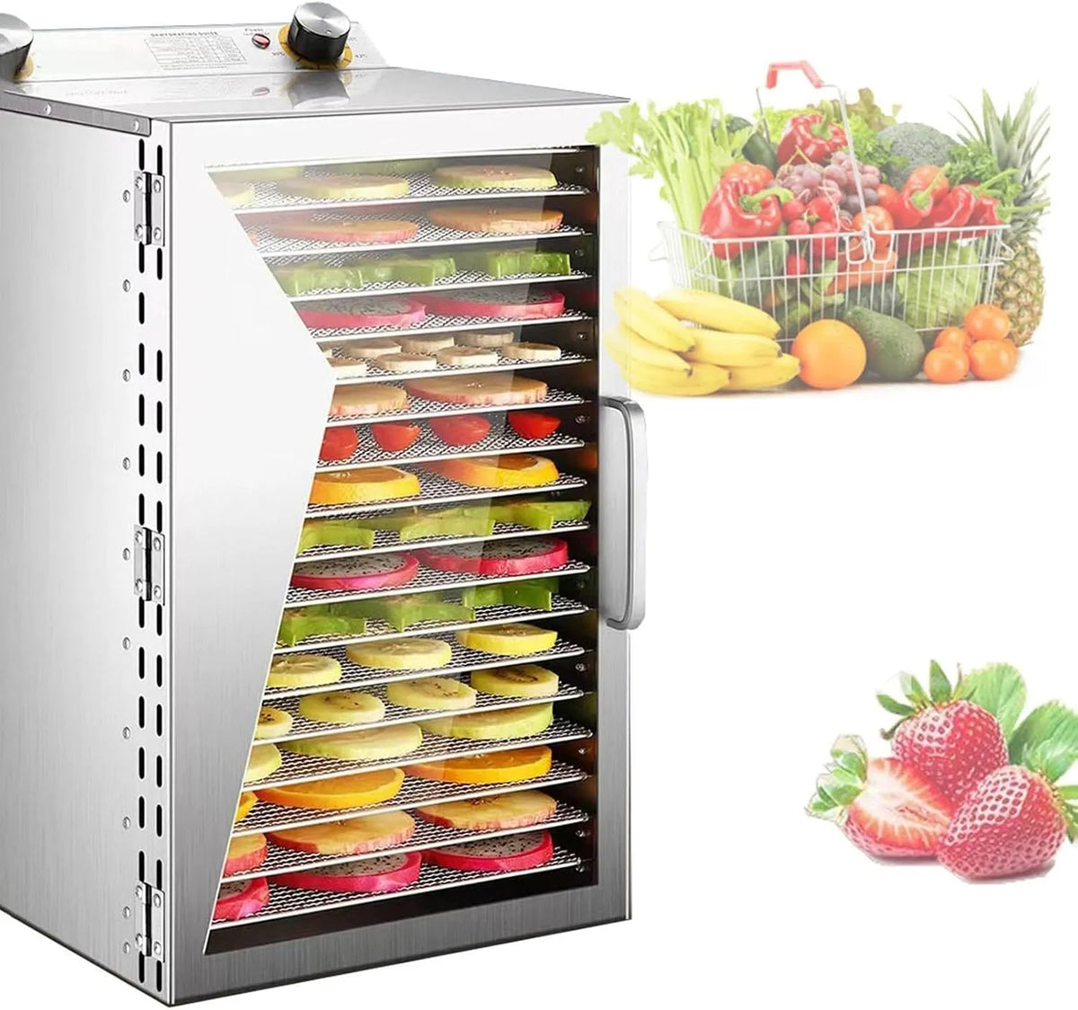 Machine met 30-90 °C, RVS en 12 Uur Timer, 30-90 °C Instelbare Temperatuur En 1-12 Uur Timer