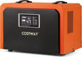 COSTWAY Luchtontvochtiger met 60 l, 49 x 31,5 x 32 cm, 35 °C, 560 m2, ontvochtigingsfunctie, voor bouwplaats en werkplaats en 24-uurs timer