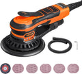 Machine met 350 W, elektrische handschuurmachine met 6 variabele snelheden, 150 mm, 10.000 PRM en borstelloze excentrische schuurmachine