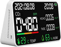 Luchtkwaliteitsmeter, model CO2, JFDBGU Kooldioxide Meter Multifunctionele Monitor Intelligent, CO2 Luchtkwaliteit Detector Analysis Instrument wit