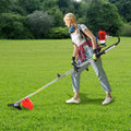 Grasmaaier, 52cc, Benzine grasmaaier multitool bosmaaier trimmer rugzak, onkruidborstel snijmes 4-in-1 grasmaaier tuin 2-takt