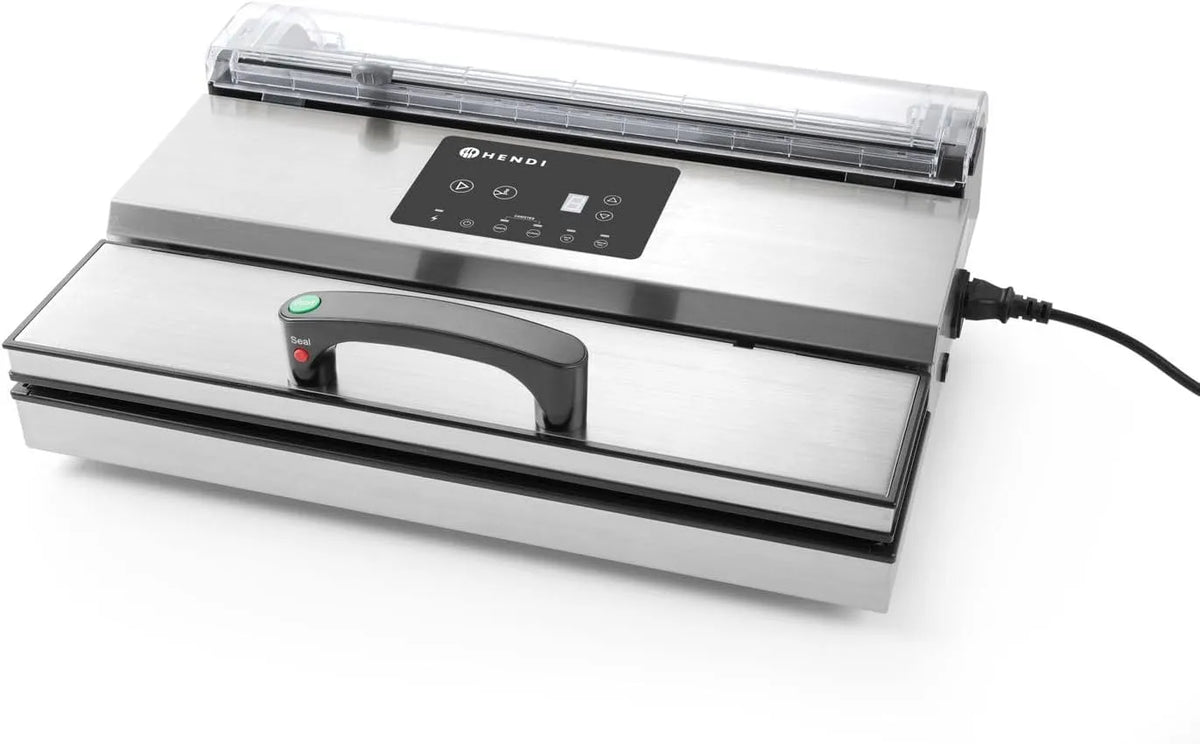 Apparaat, HENDI Vacuümmachine x293x, 230V/250 W, 383x293x H 175mm, roestvast staal, voor het vacuüm sealen van voedsel, met marineerfunctie