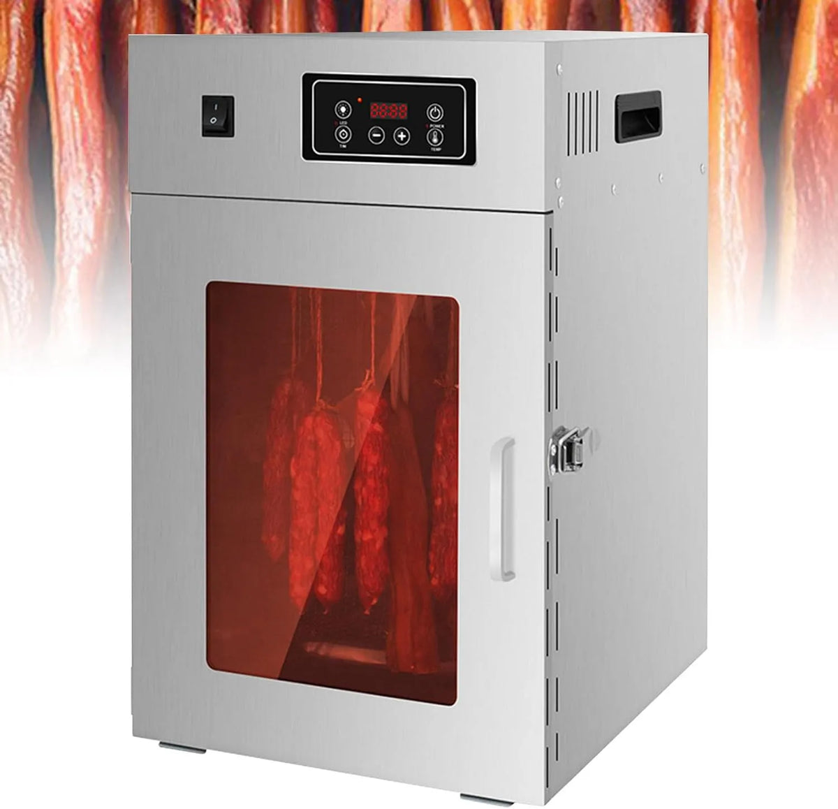 Industriële droger met 30-90°C, 30°C, TIMER, regelbare thermostaat en RVS